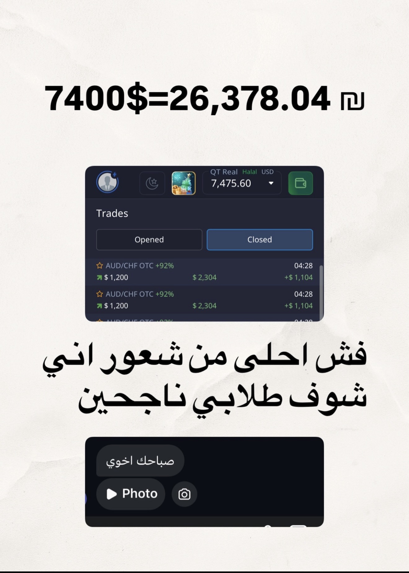 ربح 7,400$